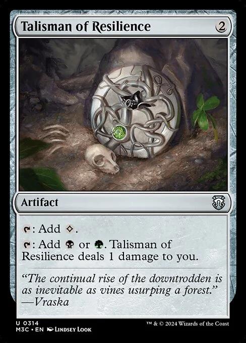 Talisman of Resilience, carta Magic di tipo Artifact illustrata da Lindsey Look