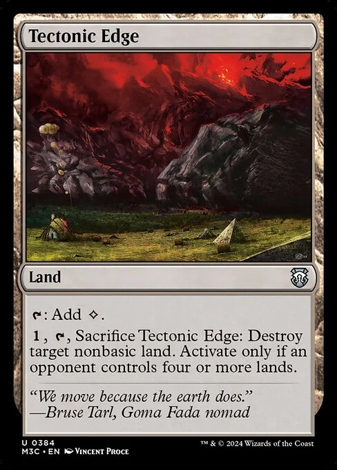 Tectonic Edge, carta Magic di tipo Land illustrata da Vincent Proce