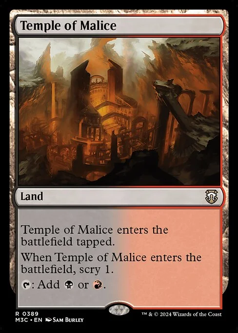 Temple of Malice, carta Magic di tipo Land illustrata da Sam Burley