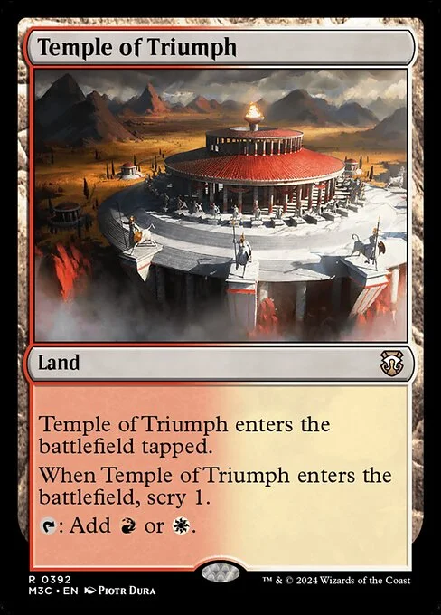 Temple of Triumph, carta Magic di tipo Land illustrata da Piotr Dura