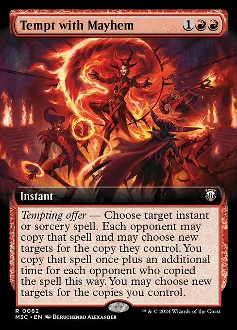 Tempt with Mayhem, carta Magic di tipo Instant illustrata da Deruchenko Alexander