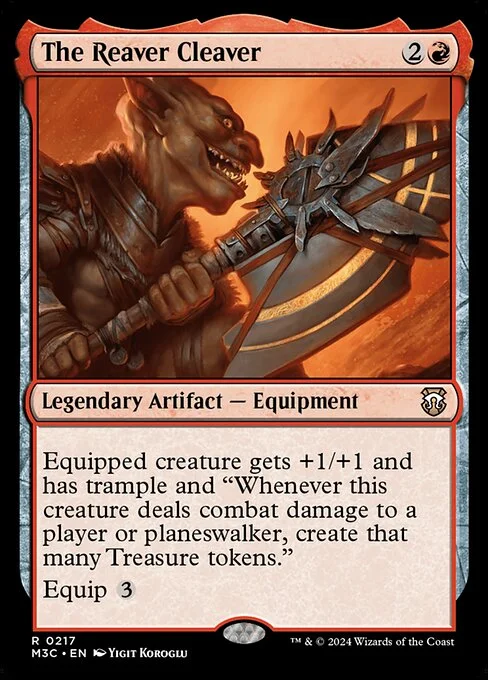 The Reaver Cleaver, carta Magic di tipo Legendary Artifact — Equipment illustrata da Yigit Koroglu