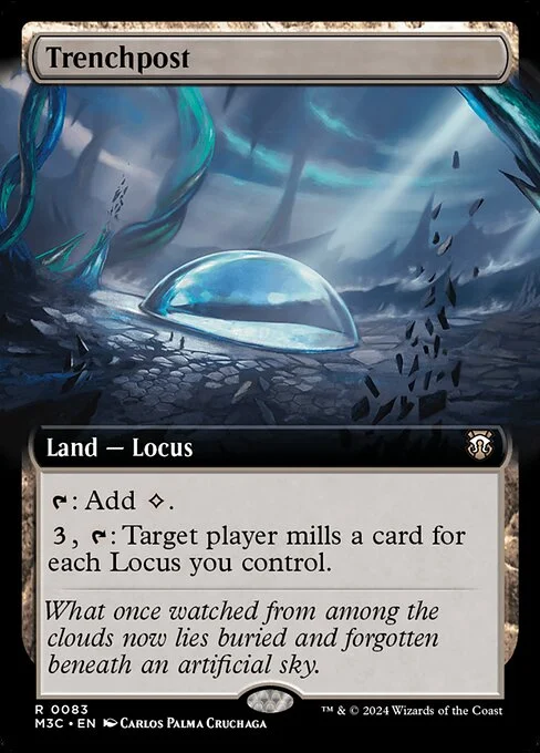 Trenchpost, carta Magic di tipo Land — Locus illustrata da Carlos Palma Cruchaga
