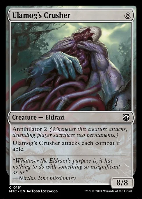 Ulamog's Crusher, carta Magic di tipo Creature — Eldrazi illustrata da Todd Lockwood