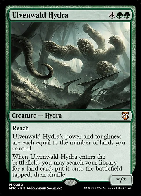 Ulvenwald Hydra, carta Magic di tipo Creature — Hydra illustrata da Raymond Swanland