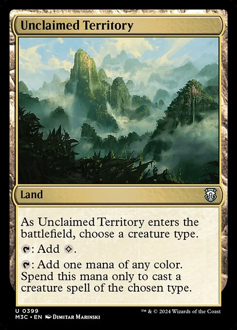 Unclaimed Territory, carta Magic di tipo Land illustrata da Dimitar Marinski