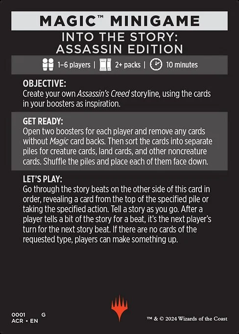 Into the Story: Assassin Edition // Story Beats, carta Magic di tipo Card // Card