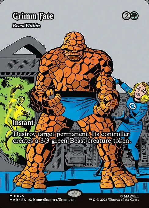 Beast Within, carta Magic di tipo Instant illustrata da Jack Kirby