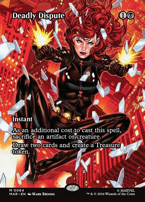 Deadly Dispute, carta Magic di tipo Instant illustrata da Mark Brooks