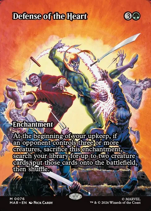 Defense of the Heart, carta Magic di tipo Enchantment illustrata da Nick Cardy