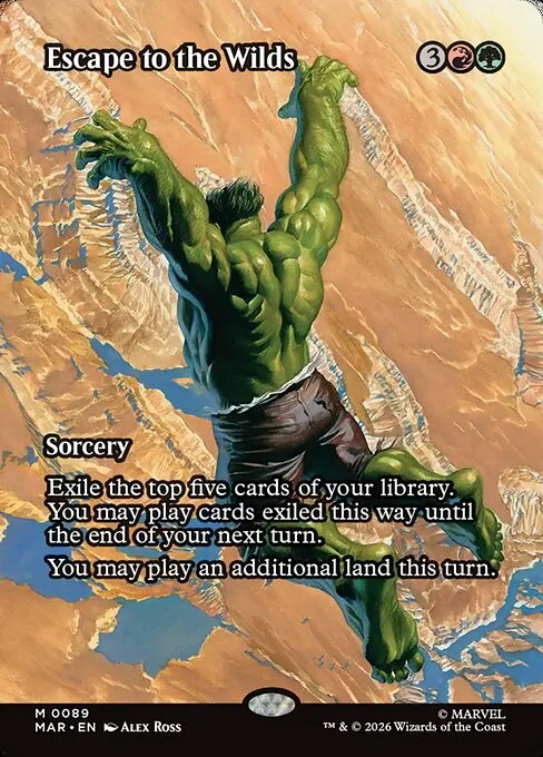 Escape to the Wilds, carta Magic di tipo Sorcery illustrata da Alex Ross