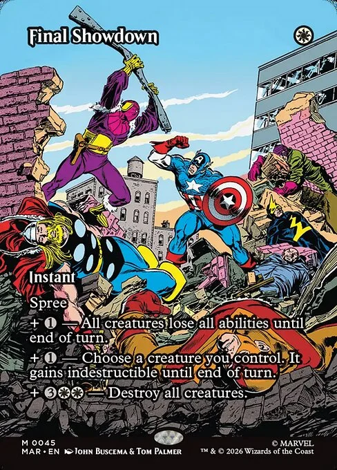 Final Showdown, carta Magic di tipo Instant illustrata da John Buscema & Tom Palmer