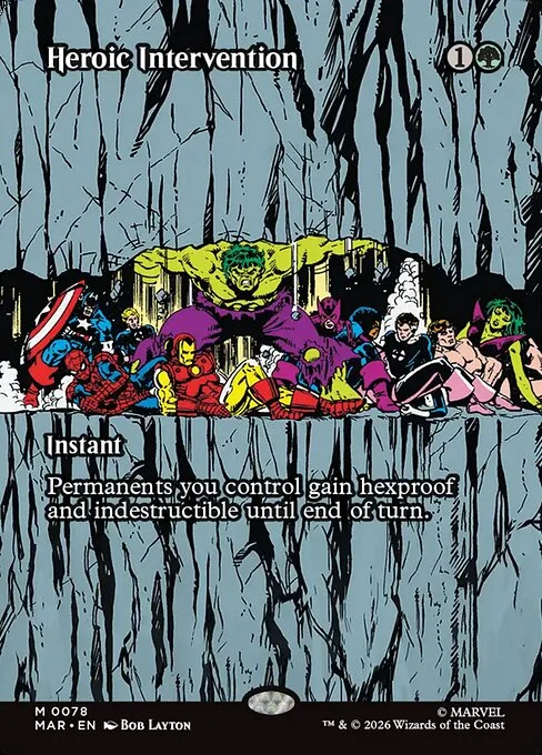 Heroic Intervention, carta Magic di tipo Instant illustrata da Bob Layton