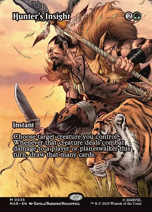Hunter's Insight, carta Magic di tipo Instant illustrata da Sergio Davila & Sean Parsons