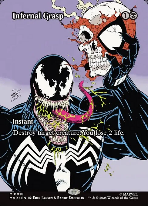 Infernal Grasp, carta Magic di tipo Instant illustrata da Erik Larsen & Randy Emberlin