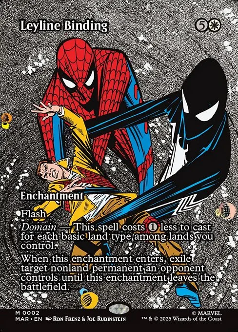Leyline Binding, carta Magic di tipo Enchantment illustrata da Ron Frenz & Joe Rubinstein
