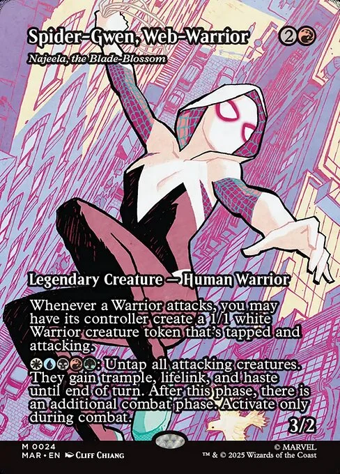 Najeela, the Blade-Blossom, carta Magic di tipo Legendary Creature — Human Warrior illustrata da Cliff Chiang
