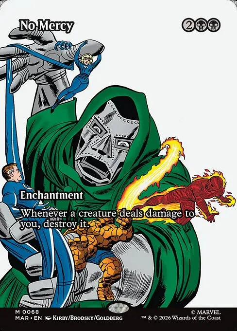 No Mercy, carta Magic di tipo Enchantment illustrata da Jack Kirby