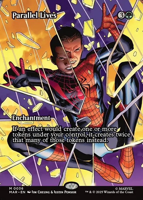 Parallel Lives, carta Magic di tipo Enchantment illustrata da Jim Cheung & Justin Ponsor
