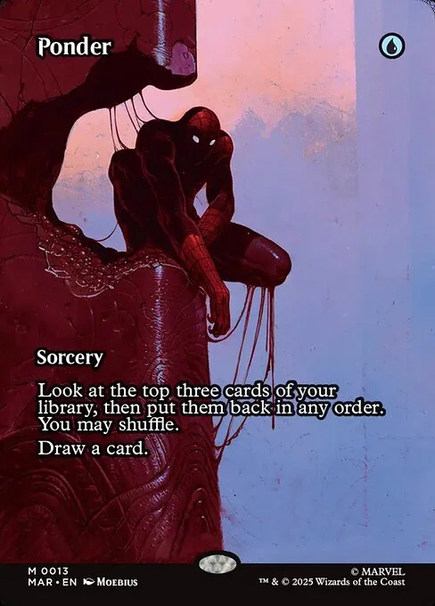 Ponder, carta Magic di tipo Sorcery illustrata da Moebius