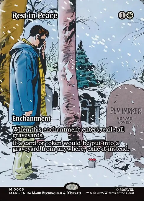 Rest in Peace, carta Magic di tipo Enchantment illustrata da Mark Buckingham & D'Israeli