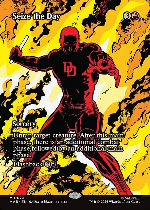 Seize the Day, carta Magic di tipo Sorcery illustrata da David Mazzucchelli