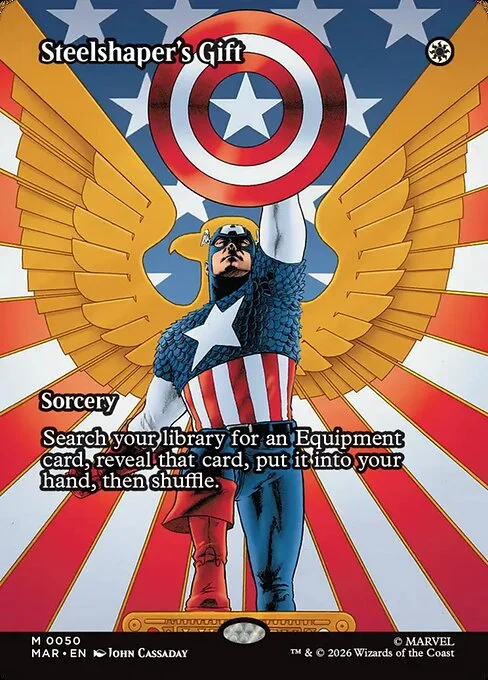Steelshaper's Gift, carta Magic di tipo Sorcery illustrata da John Cassaday