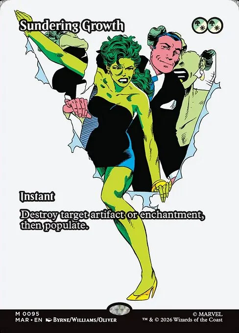 Sundering Growth, carta Magic di tipo Instant illustrata da John Byrne & Keith Williams