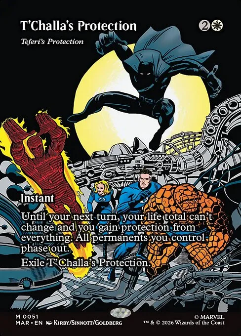 Teferi's Protection, carta Magic di tipo Instant illustrata da Jack Kirby
