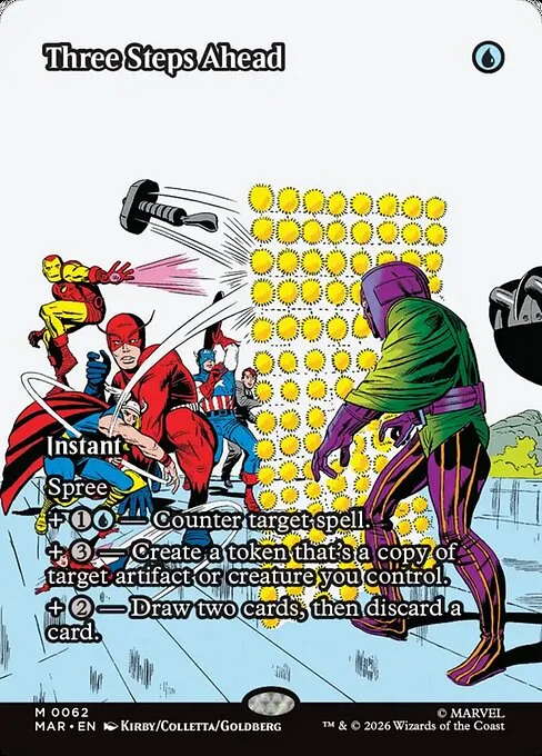 Three Steps Ahead, carta Magic di tipo Instant illustrata da Jack Kirby & Vince Colletta