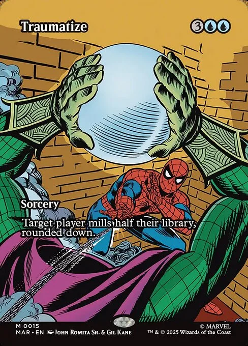 Traumatize, carta Magic di tipo Sorcery illustrata da John Romita Sr. & Gil Kane