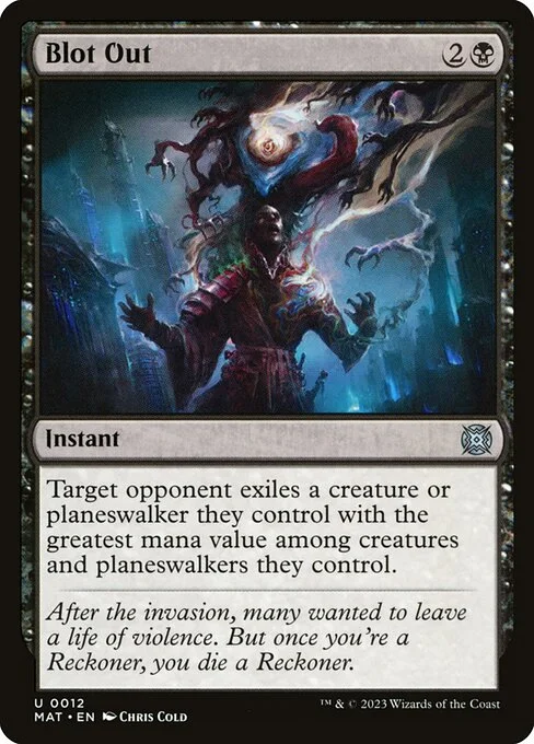 Blot Out, carta Magic di tipo Instant illustrata da Chris Cold