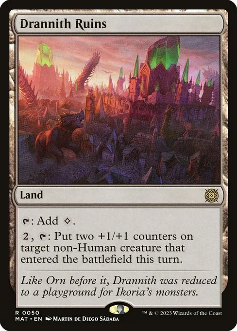Drannith Ruins, carta Magic di tipo Land illustrata da Martin de Diego Sádaba