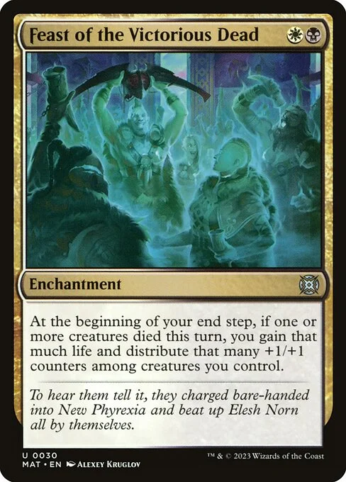 Feast of the Victorious Dead, carta Magic di tipo Enchantment illustrata da Alexey Kruglov