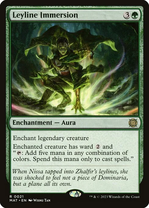 Leyline Immersion, carta Magic di tipo Enchantment — Aura illustrata da Wisnu Tan
