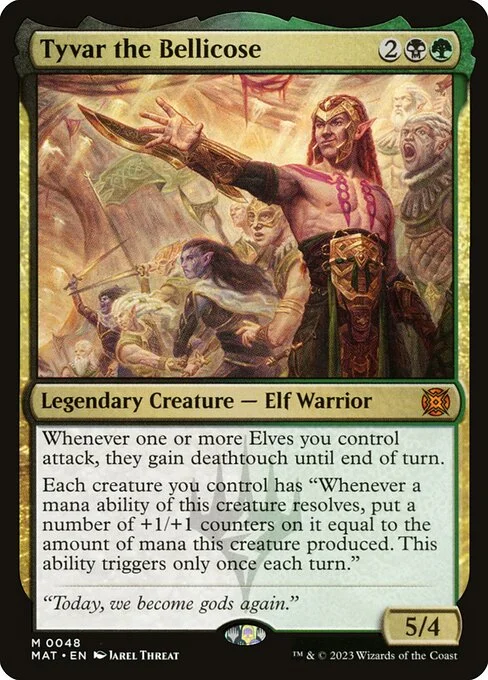 Tyvar the Bellicose, carta Magic di tipo Legendary Creature — Elf Warrior illustrata da Jarel Threat