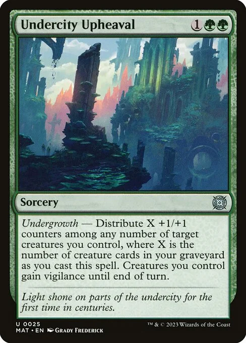 Undercity Upheaval, carta Magic di tipo Sorcery illustrata da Grady Frederick