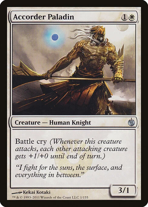 Accorder Paladin, carta Magic di tipo Creature — Human Knight illustrata da Kekai Kotaki