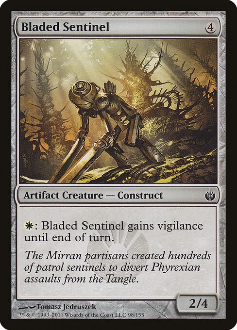 Bladed Sentinel, carta Magic di tipo Artifact Creature — Construct illustrata da Tomasz Jedruszek