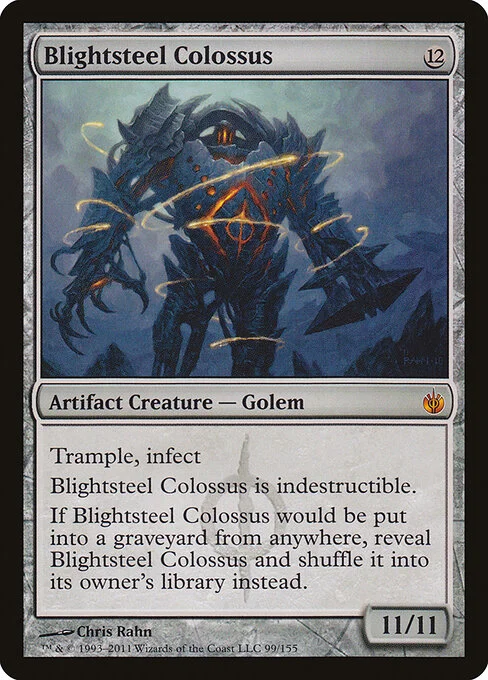 Blightsteel Colossus, carta Magic di tipo Artifact Creature — Phyrexian Golem illustrata da Chris Rahn