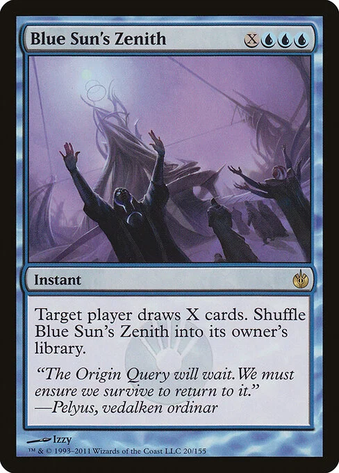 Blue Sun's Zenith, carta Magic di tipo Instant illustrata da Izzy