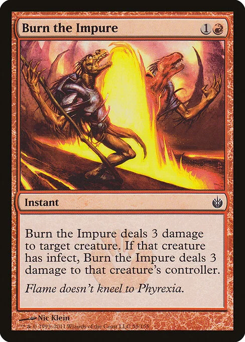 Burn the Impure, carta Magic di tipo Instant illustrata da Nic Klein