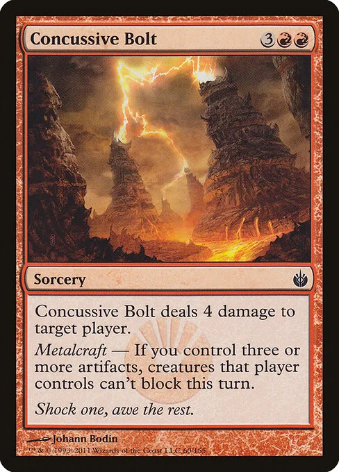 Concussive Bolt, carta Magic di tipo Sorcery illustrata da Johann Bodin