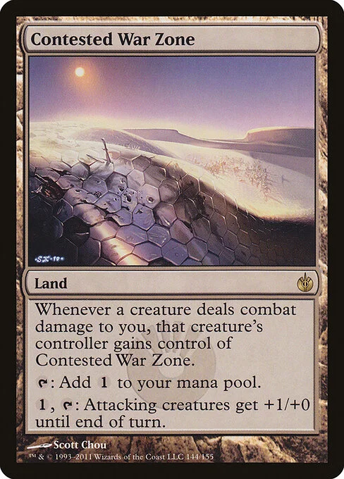 Contested War Zone, carta Magic di tipo Land illustrata da Scott Chou