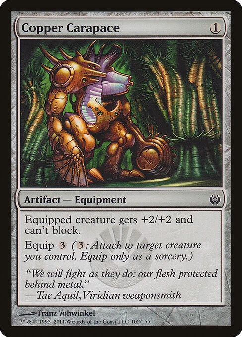 Copper Carapace, carta Magic di tipo Artifact — Equipment illustrata da Franz Vohwinkel