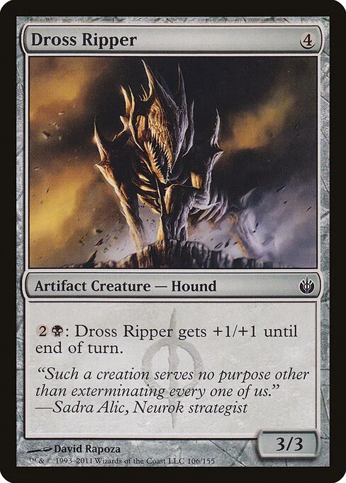 Dross Ripper, carta Magic di tipo Artifact Creature — Phyrexian Dog illustrata da David Rapoza