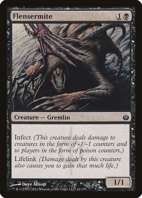 Flensermite, carta Magic di tipo Creature — Phyrexian Gremlin illustrata da Dave Allsop