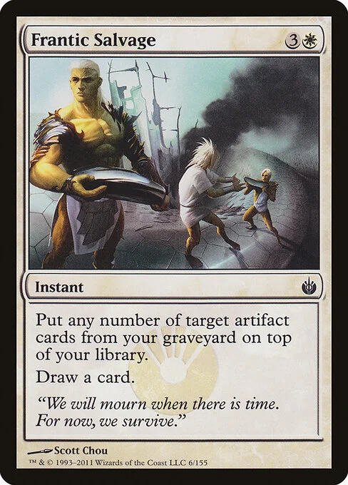Frantic Salvage, carta Magic di tipo Instant illustrata da Scott Chou