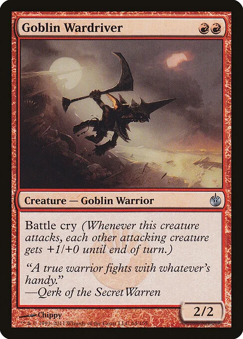 Goblin Wardriver, carta Magic di tipo Creature — Goblin Warrior illustrata da Chippy