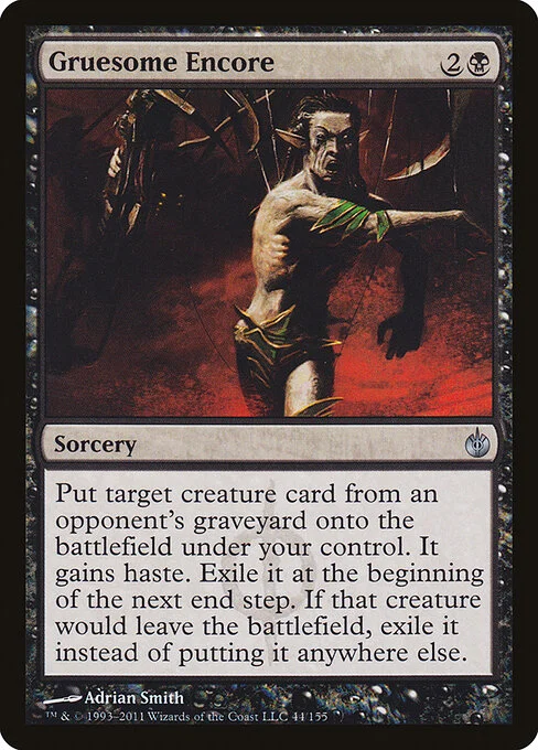 Gruesome Encore, carta Magic di tipo Sorcery illustrata da Adrian Smith